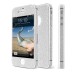 Shining Powder Luxury Screen Protector And Edge Sticker Skin Cover For iPhone 4 / 4S - Silver