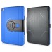 Shockproof 360 Degree Rotation Stand PC Case with Touch Through Screen Protector for iPad Air 2 (iPad 6) - Dark Blue