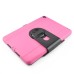 Shockproof 360 Degree Rotation Stand PC Case with Touch Through Screen Protector for iPad Air 2 (iPad 6) - Pink