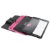 Shockproof 360 Degree Rotation Stand PC Case with Touch Through Screen Protector for iPad Air 2 (iPad 6) - Pink