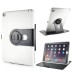 Shockproof 360 Degree Rotation Stand PC Case with Touch Through Screen Protector for iPad Air 2 (iPad 6) - White