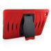 Shockproof Hybrid Silicone and Plastic Stand Protective Case with Touch Screen Film for iPad Air 2 ( iPad 6 ) - Red