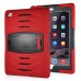 Shockproof Hybrid Silicone and Plastic Stand Protective Case with Touch Screen Film for iPad Air 2 ( iPad 6 ) - Red