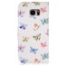 Simple and Elegant Colorful Butterflies PU Leather Flip Wallet Stand Case With Card Slots for Samsung Galaxy S7 Edge G935