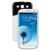 Sleek Brushed Aluminum Back Cover For Samsung Galaxy S3 i9300 - Black / White