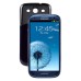 Sleek Brushed Aluminum Back Cover For Samsung Galaxy S3 i9300 - Grey / Dark Blue