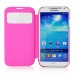 Sleek Glam S View Wake Sleep Flip Case For Samsung Galaxy S4 i9500 - Pink