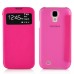 Sleek Glam S View Wake Sleep Flip Case For Samsung Galaxy S4 i9500 - Pink