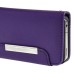 Sleek Leather Magnetic Wallet Flip Case With Card Slots And String For iPhone 4 / 4S - Purple