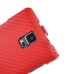 Sleek Mat lines style Leather Vertical Flip Case for Samsung Galaxy Note 4 - Red