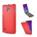 Sleek Mat lines style Leather Vertical Flip Case for Samsung Galaxy Note 4 - Red