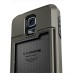 Slim Armor TPU and PC Case with Card Slot for Samsung Galaxy S5 G900 - Coffee