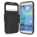 Slim Armor View Window Dormancy Function TPU and PC Case for Samsung Galaxy S4 - Black