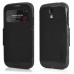 Slim Armor View Window Dormancy Function TPU and PC Case for Samsung Galaxy S4 - Black