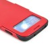 Slim Armor View Window Dormancy Function TPU and PC Case for Samsung Galaxy S4 - Red
