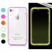 Slim Luminous Glowing Transparent Bumper TPU Plastic Hard Case Cover For iPhone 4 / 4S