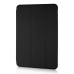 Slim Transparent Glitter Back Smart PU Leather Cover Stand Case For iPad Mini 1 / 2 / 3 - Black