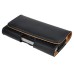 Smooth Skin Wallet Style Magnetic Leather Flip Case For iPhone 4 / 4S - Black