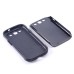 Smooth Slim Armor Pattern TPU Back Case Cover for Samsung Galaxy S3 - Black