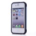 Smooth Slim Armor Pattern TPU Back Case Cover for iPhone 4/4S - Navy