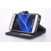 Soft PU Leather Stand Case with Rotated Card Slot for Samsung  Galaxy S7 G930 - Black