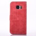 Soft PU Leather Stand Case with Rotated Card Slot for Samsung  Galaxy S7 G930 - Red