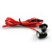 Soft Ultrathin Noodle Pattern Design Earphone With Call Answer Button For iPhone Cellphone - Red / Black