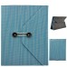 Stripe Cool Style Leather Case  Handbag For iPad 2 / 3 / 4 - Blue