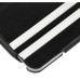 Stripe Pattern Leather Folio Stand Case Cover With Sleep Wake function for iPad Mini 1/2/3 - Black
