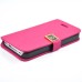Superior Solid Color Magnetic Flip Snow Grain Leather Stand Case Cover With Card Slot For iPhone 4 iPhone 4S - Peach