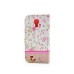 Sweet Floral Pattern Rhinestones Decorated Stand Leather Folio Case With Card Slots For Samsung Galaxy S4 - Circles And Flowers