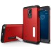 TPU And PC Protective Back Case With Stand For Samsung Galaxy Note 4 - Red