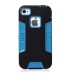 TPU and PC 2 in 1 Protective Case for iPhone 4/4S - Black/Blue