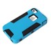 TPU and PC 2 in 1 Protective Case for iPhone 4/4S - Blue/Black