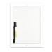 The New iPad Touch Screen Glass Digitizer Assembly With Front Camera Holder + Home Button + Home Button Holder + Adhesive Tape OEM - White