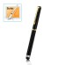 Touch Screen Stylus With Ink Pen For iPhone iPad - Black (With Golden Clip)