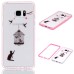 Two Separate Pieces Slim Colored Printed PC And TPU Bumper for Samsung Galaxy Note 7 - Cat And Bird /Pink