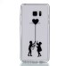 Two Separate Pieces Slim Colored Printed PC And TPU Bumper for Samsung Galaxy Note 7 - Couple Hold Balloon /Black