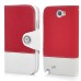 Two Tone Mouse Grain Magnetic PU Leather Wallet Folio Flip Stand Case Cover With Card Slots For Samsung Galaxy Note 2 N7100