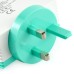 UK Plug 4 USB Ports 6.2 A Charger Adapter for iPhone iPad iPod Samsung - Blue/White