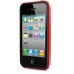 Ultra Slim Soft Hybrid TPU Back Case Cover for iPhone 4 iPhone 4S - Black and Red