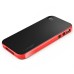 Ultra Slim Soft Hybrid TPU Back Case Cover for iPhone 4 iPhone 4S - Black and Red