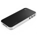 Ultra Slim Soft Hybrid TPU Back Case Cover for iPhone 4 iPhone 4S - Black and Silver