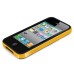 Ultra Slim Soft Hybrid TPU Back Case Cover for iPhone 4 iPhone 4S - Black and Yellow
