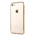 Ultra Thin Electroplated Bright TPU Protective Back Case for iPhone 7 - Gold