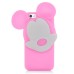 Unique 3D Mickey Mouse Silicone Back Case Cover For iPhone 5 / 5s - Pink