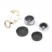 Universal Clip - On 2 in 1 Fish Eye Lens 0.67X Wide Angle + Macro Lens for iPhone iPad Samsung - Silver
