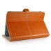 Universal Fashion Leather Folio Velcro Stand Case Cover For 9/10 inch Devices iPad2/3/4/ Air/Air 2 - Yellowish Brown