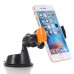 Universial In-Car Holder with Suction Cup for Smartphone - Black/Orange