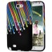 Variegated Shooting Stars Style TPU Case For Samsung Galaxy Note 2 N7100